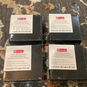 NEW Make Market Decor Canvas 4x4 Black‎